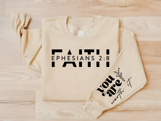 You Are Worth It: Empowering Faith Sweater